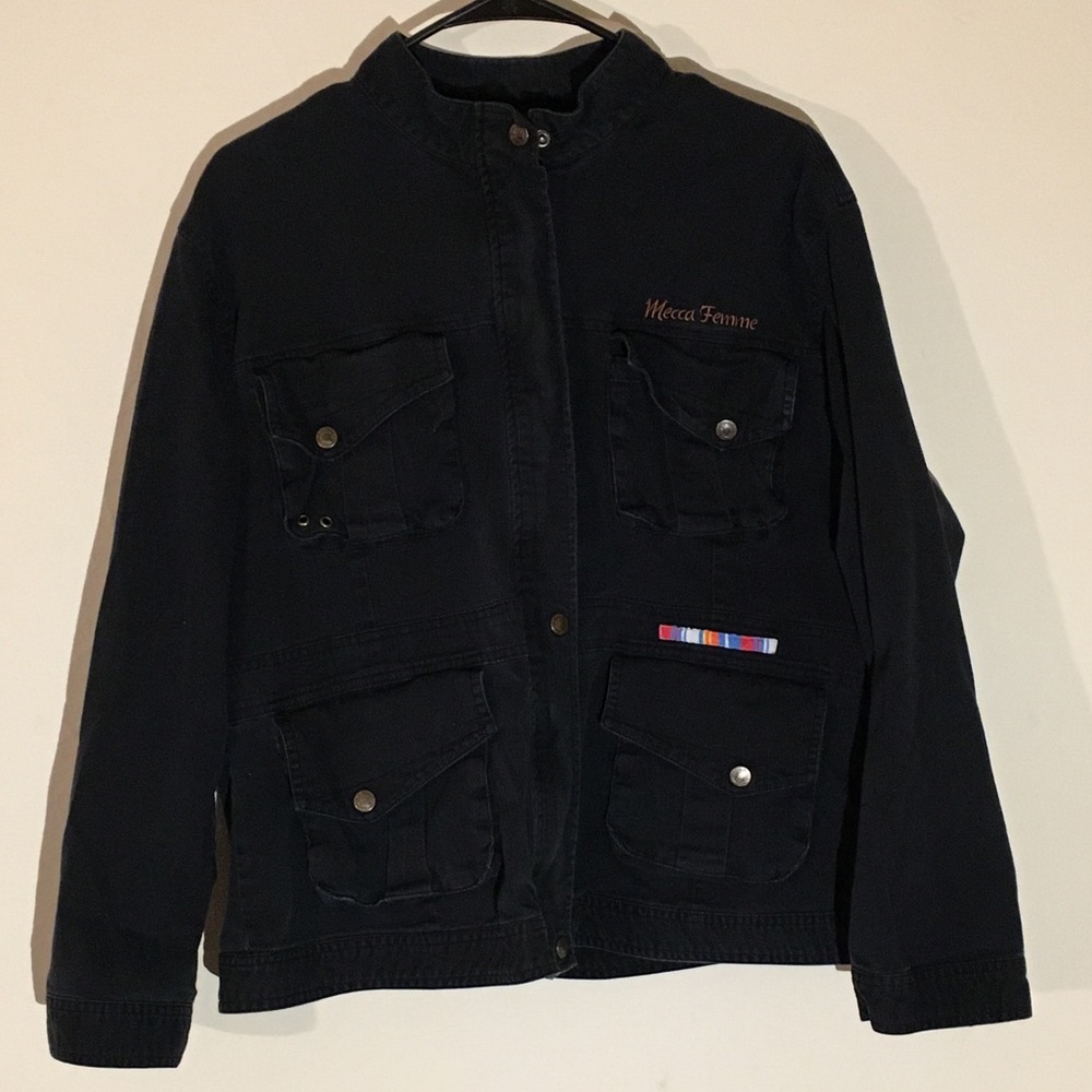 Mecca Femme black army jean jacket